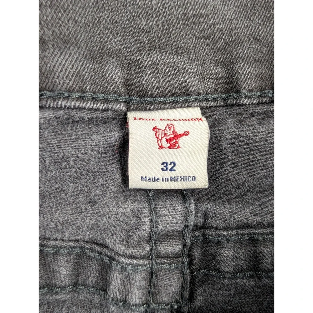 True Religion Mens Rocco Skinny Jeans Black Gray Wash Size 32 Denim Pants